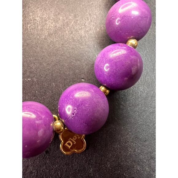 NEW Phosphosiderite graduated beaded necklace in vermeil - Picture 9 of 14